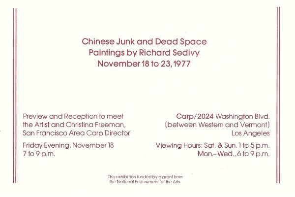 Chinese Junk and Dead Space - Richard Sedivy