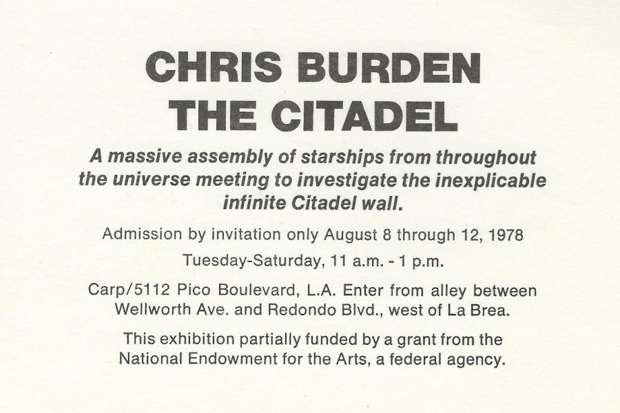 The Citadel - Chris Burden