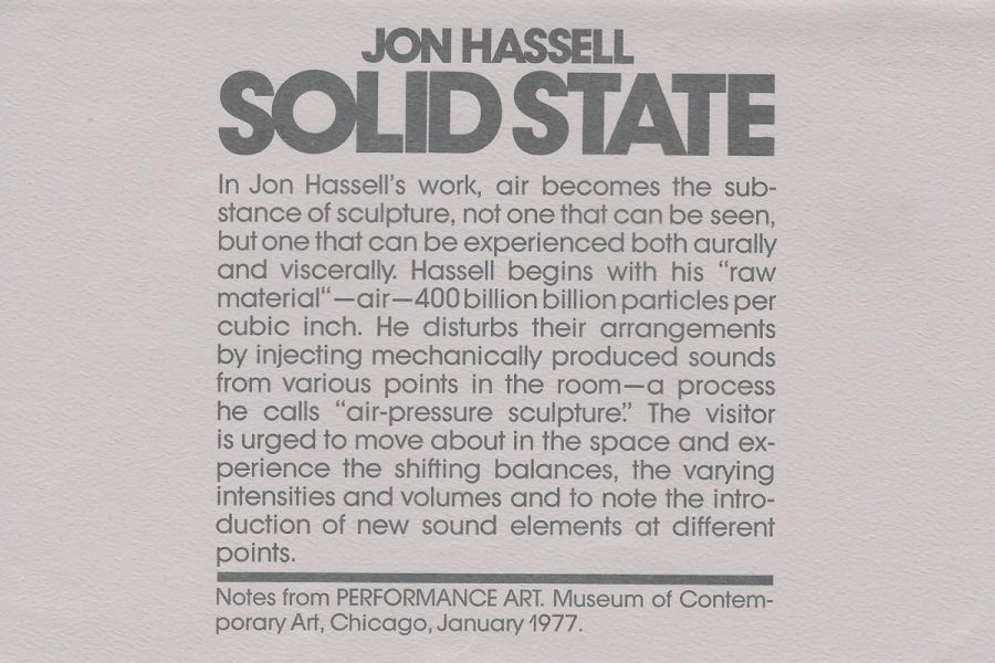 Solid State - Jon Hassell