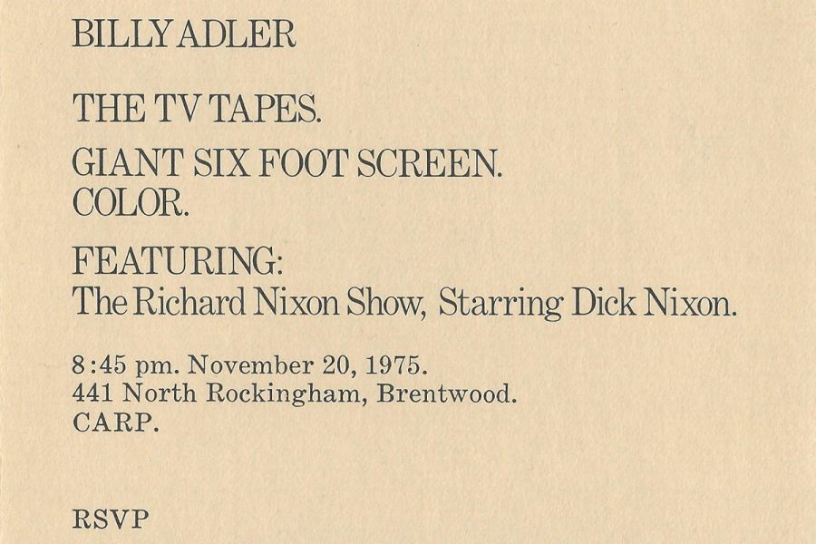 The TV Tapes, featuring the Richard Nixon Show - Billy Adler